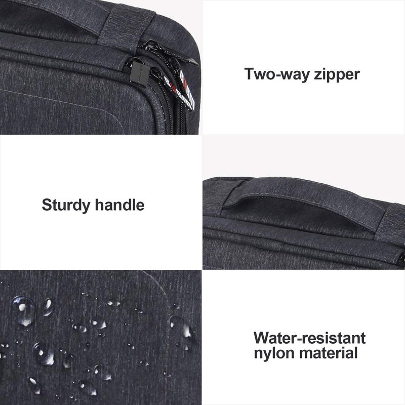 BUBM Electronic Organizer, Double Layer Travel Gadget Carry Bag for Cables, Plugs, Earphone, Flash Hard Drive and More--a Sleeve Pouch for iPad Mini(Medium, Black) - Image 5